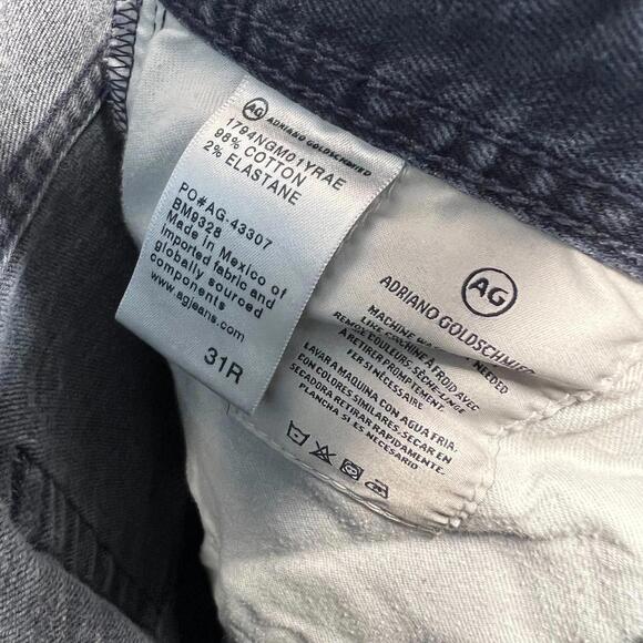 AG Adriano Goldschmied Everett Slim Straight Jeans Men's Size 30x31 Dark Blue - Picture 10 of 10